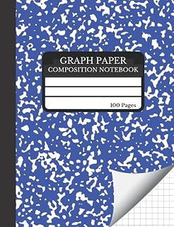 Graph Paper Composition Notebook: Blue Marble Grid Paper Notebook, Quad Ruled, 100 Sheets | Graph Paper Notebooks