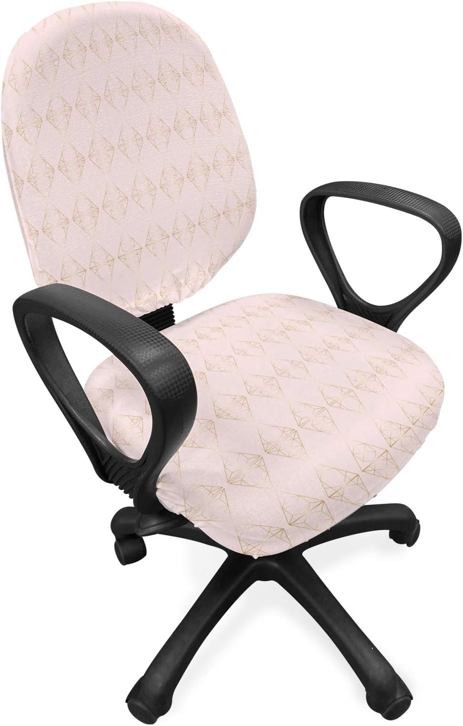Ambesonne Blush Pink Office Chair Slipcover, Geometric