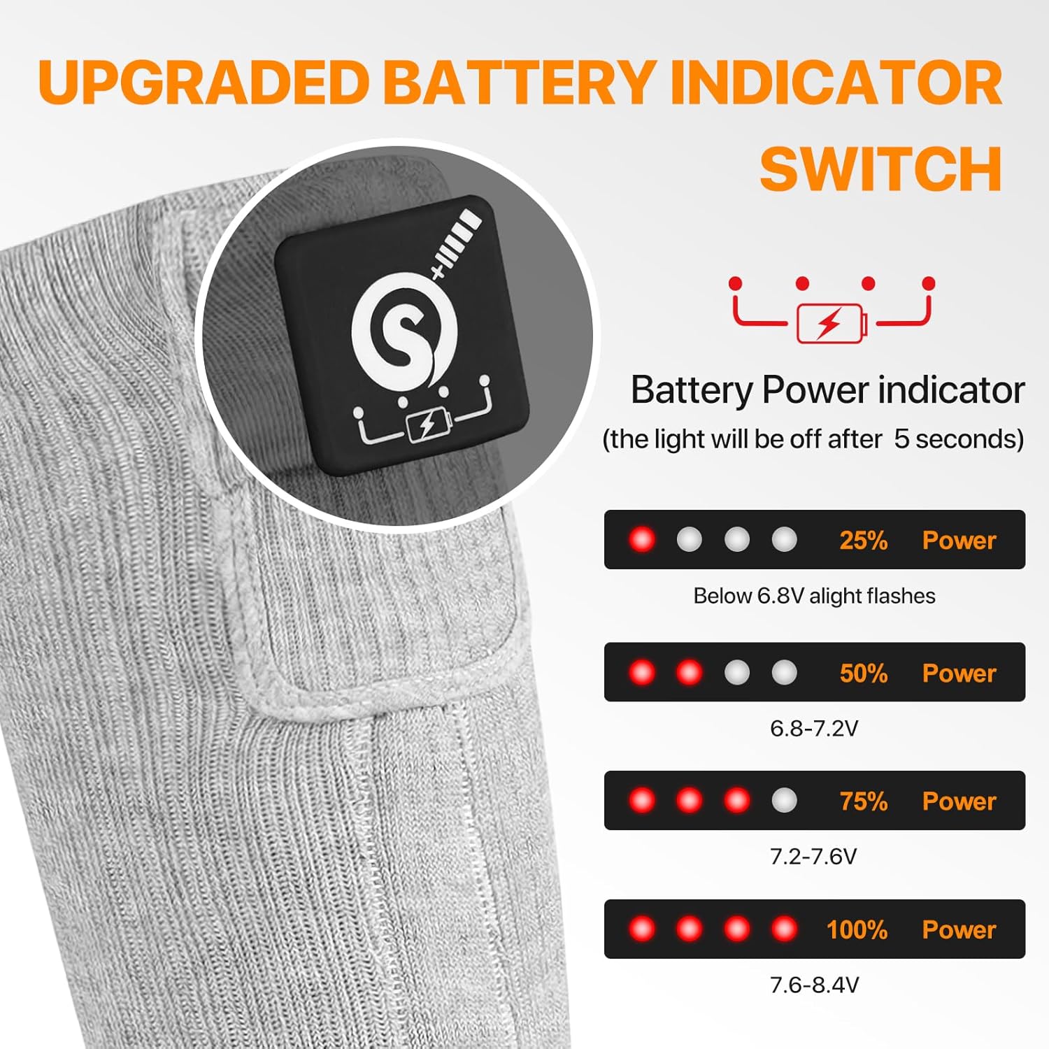 SNOW DEER Heated Socks,Electric Rechargeable Battery Heating Foot Warmer for Men Women,Winter Ski Hunting Camping Hiking Riding Motorcycle