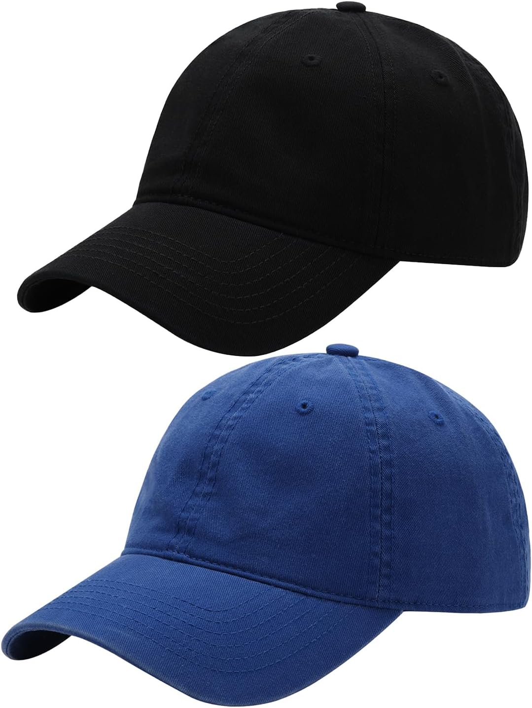 2 Packs Womens Baseball Caps Plain Baseball Hat Summer Sun Visor Hats Baseball Cap Men Adjustable Dad-Hat