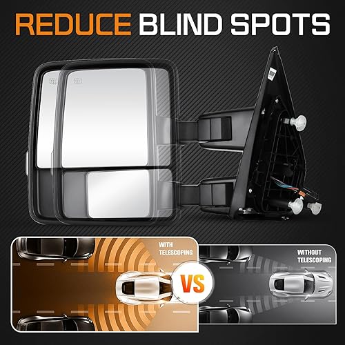 Miniatura 3 de Par de espejos retrovisores para Ford F-150 F150 F150Power Control con luz de señal