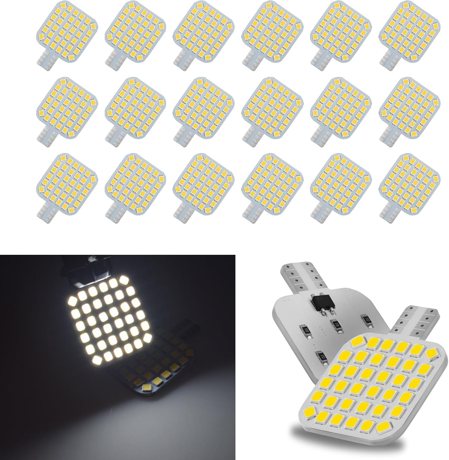 Ampoule W5w Super Blanc 5050 48-SMD LED Panneau Dôme Lampe Auto Voiture Int 1289941 - 3