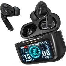 ONES MusPlayE Wireless Earbuds, Bluetooth 5.4 Headphones in Ear with Touch Screen, Active Noise Cancelling, USB-C, APP Connected, for iPhone, Android, iPad, Sports, Commuting, Exercise, Black