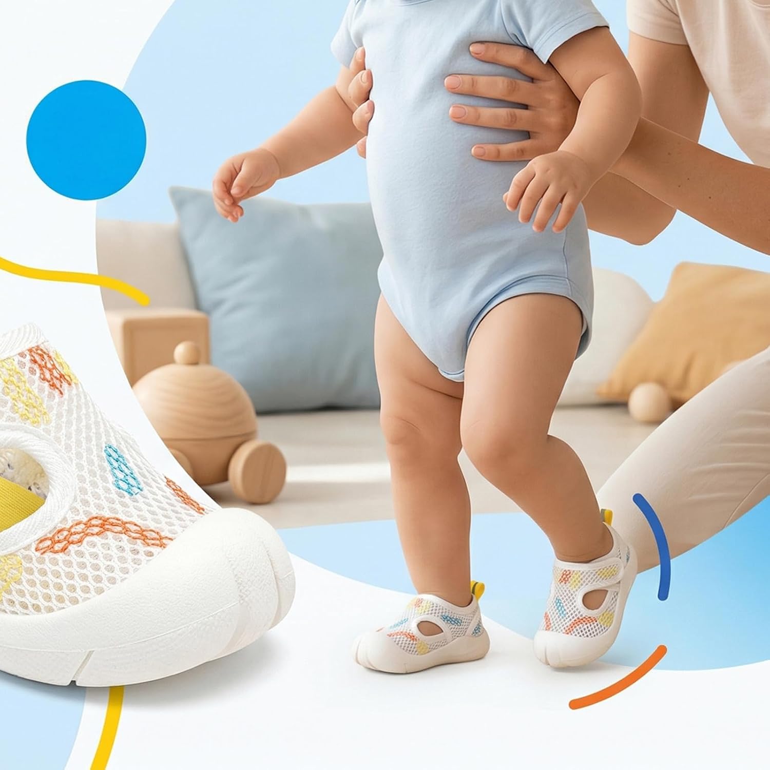 Toddle Sandals Baby Water Shoes Girls Boys Sandal Barefoot Kids Sandals Lightweight Kids Breathable Sneakers Shoes for Walking Running