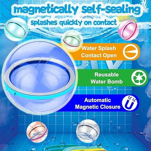 Miniatura 5 de Globos de agua reutilizables bombas de agua felices bolas de agua autosellables de llenado rápido para niños en todo momento bolas de salpicaduras