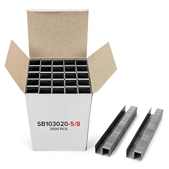 IDL Packaging Heavy Duty Staples for Pneumatic Stapling Plier SP50-10B-A - 1/2" x 5/8" x 0.128" High-Tensile Stainless Steel 1 Box, 2500 pcs for Industrial Stapler