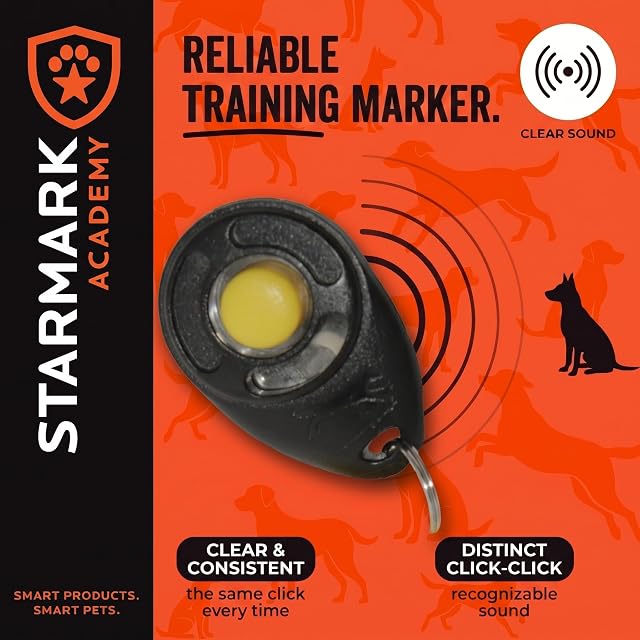 Foto 5 de 7 de STARMARK Negro y Amarillo Training Clicker con Amarillo Pulsera