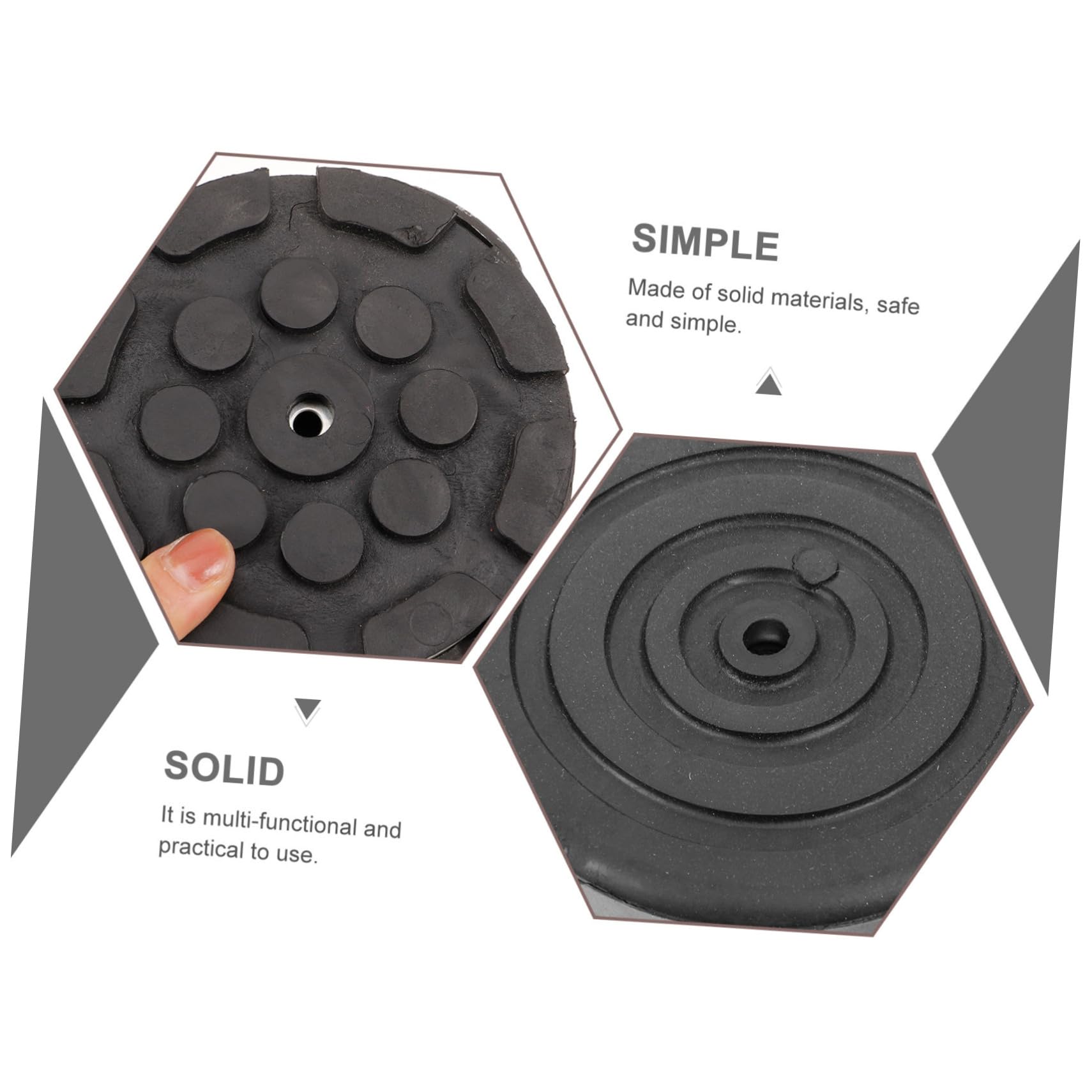 SHINEOFI Protezioni per Adattatore Martinetto Idraulico, Tamponi Accessori per Sollevatore, Design Orizzontale, in Gomma e Acciaio, 3 Ton