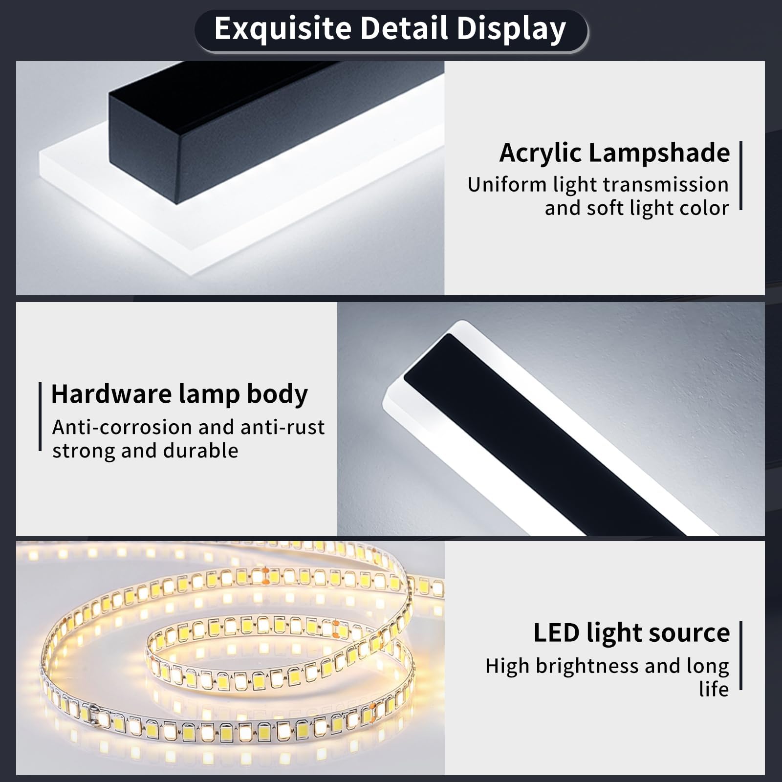 Mikeru 100cm Outdoor LED Wall Light - Image 4
