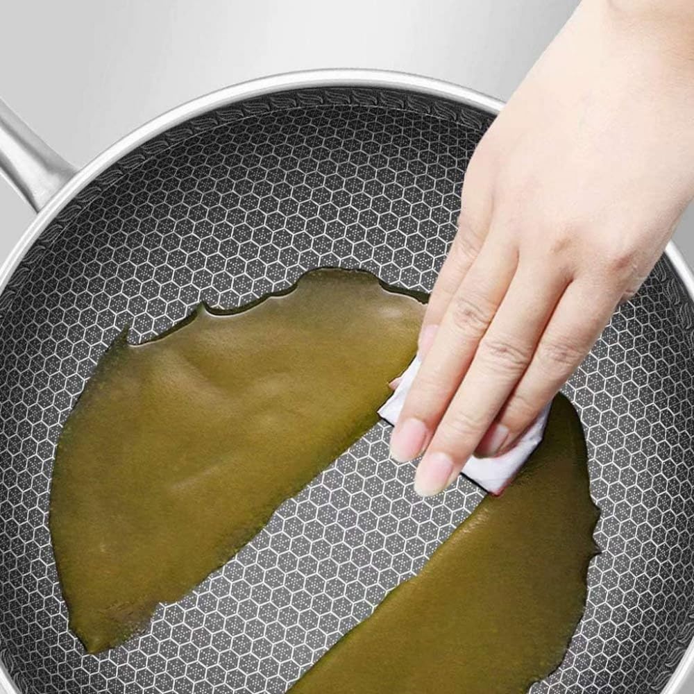 Stainless Steel Wok Non-Stick Cooker Household Induction Cooker Gas for Uncoated Wok-34cm
