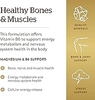Vista 4 de Solgar Magnesio con Vitamina B6, 250 Tabletas - Promueve la Mineralización Ósea Saludable, Apoya la Función Nerviosa y Muscular, Metabolismo