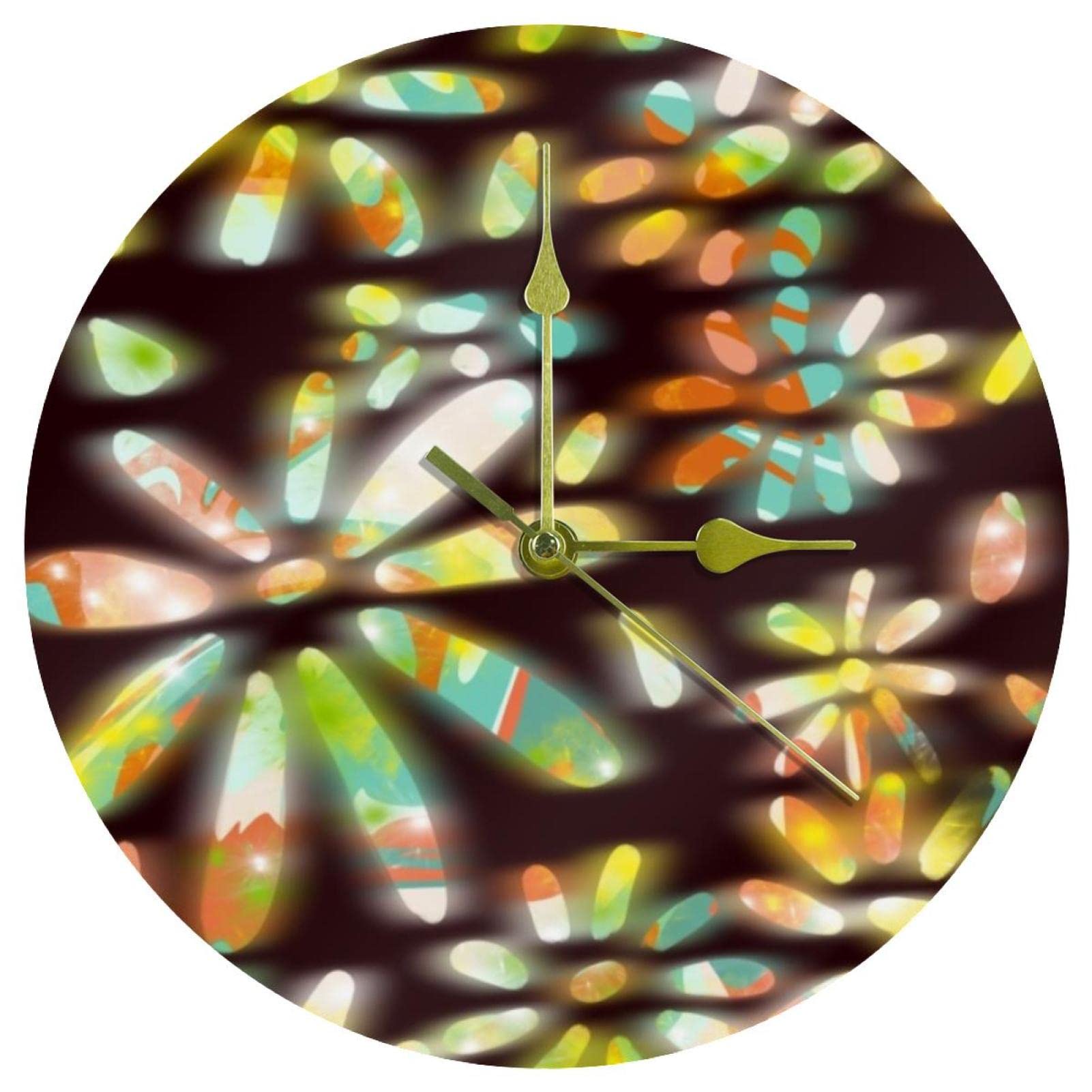 Horloge murale en acrylique effet néon de 24 cm pour décorer la cuisine ou la chambre