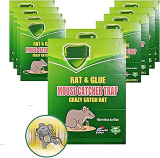Large Mouse Glue Traps - Jumbo Rat and Mice for Home, Eco-Friendly,Pre-Scented, Long-Lasting Sticky,Powerful Indoor Mice for House, No Bait Needed,Total CoverageRat Snake Sticky Pad Board(10 Sheet)