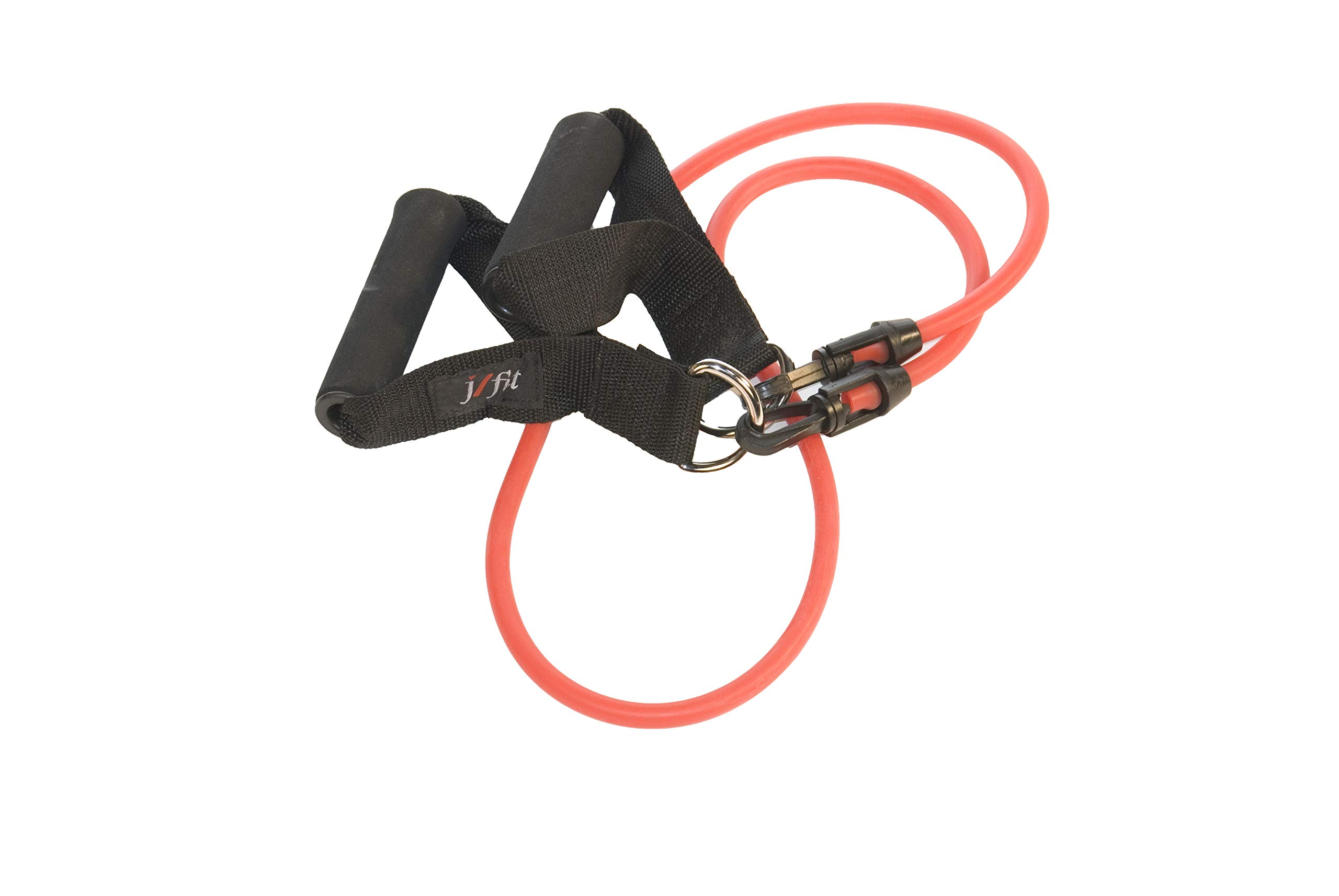 JFITX-Heavy Resistance Tubing with Handles - 18 lbs Resistance at 200% Stretch - Includes Handles & Exercise Guide - Extra Heavy Tension - Blue - Exercise & Fitness - Workout