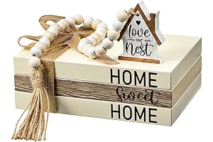 Tatuo Mantelpiece Decor Vintage Farmhouse Decorative Books Set