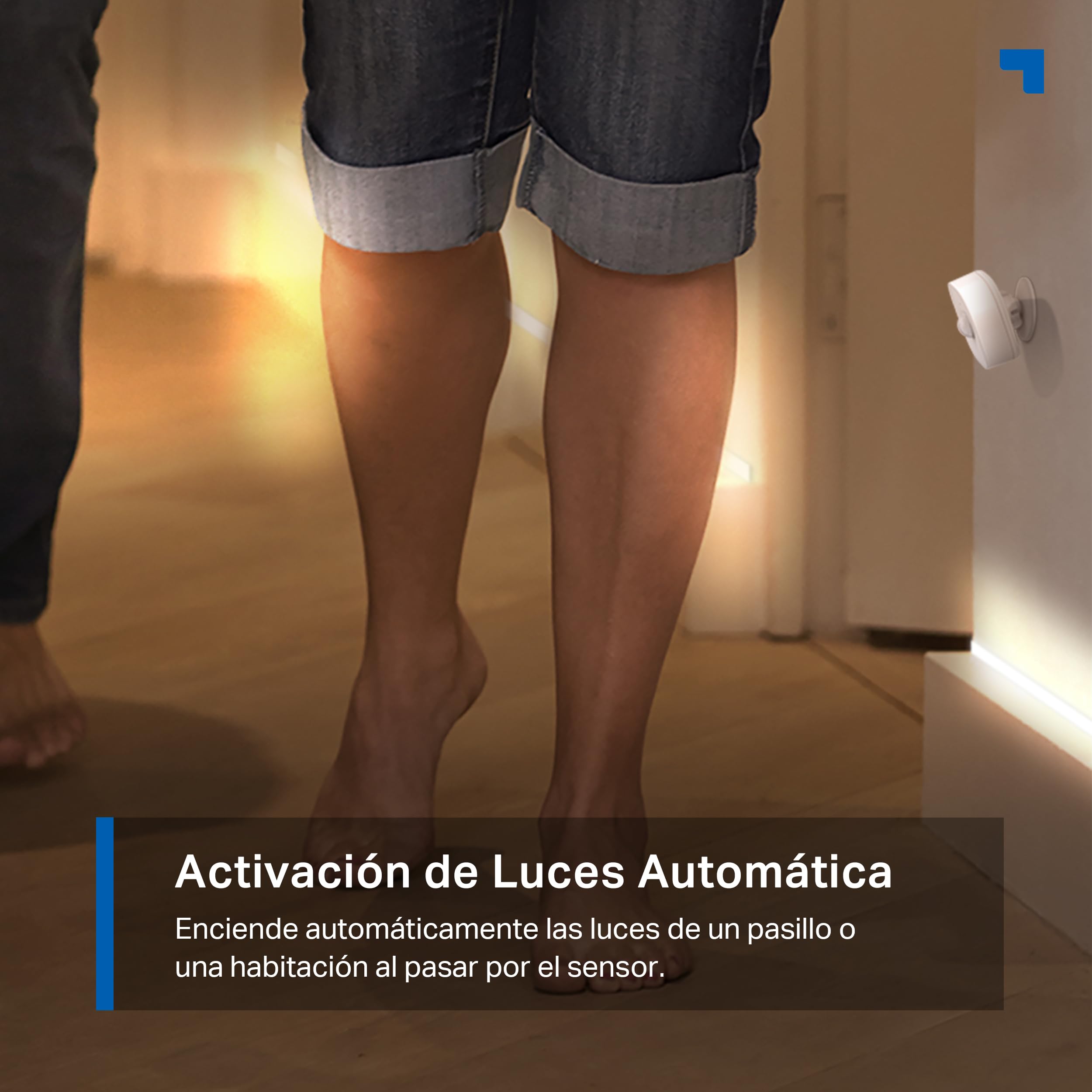 Tapo TP-Link T100 - Detector de Movimiento WiFi, Amplia Cobertura, Sensor de Alarma Antirrobo,Rotación 120º, Montaje Magnético, Control App, Requiere Hub