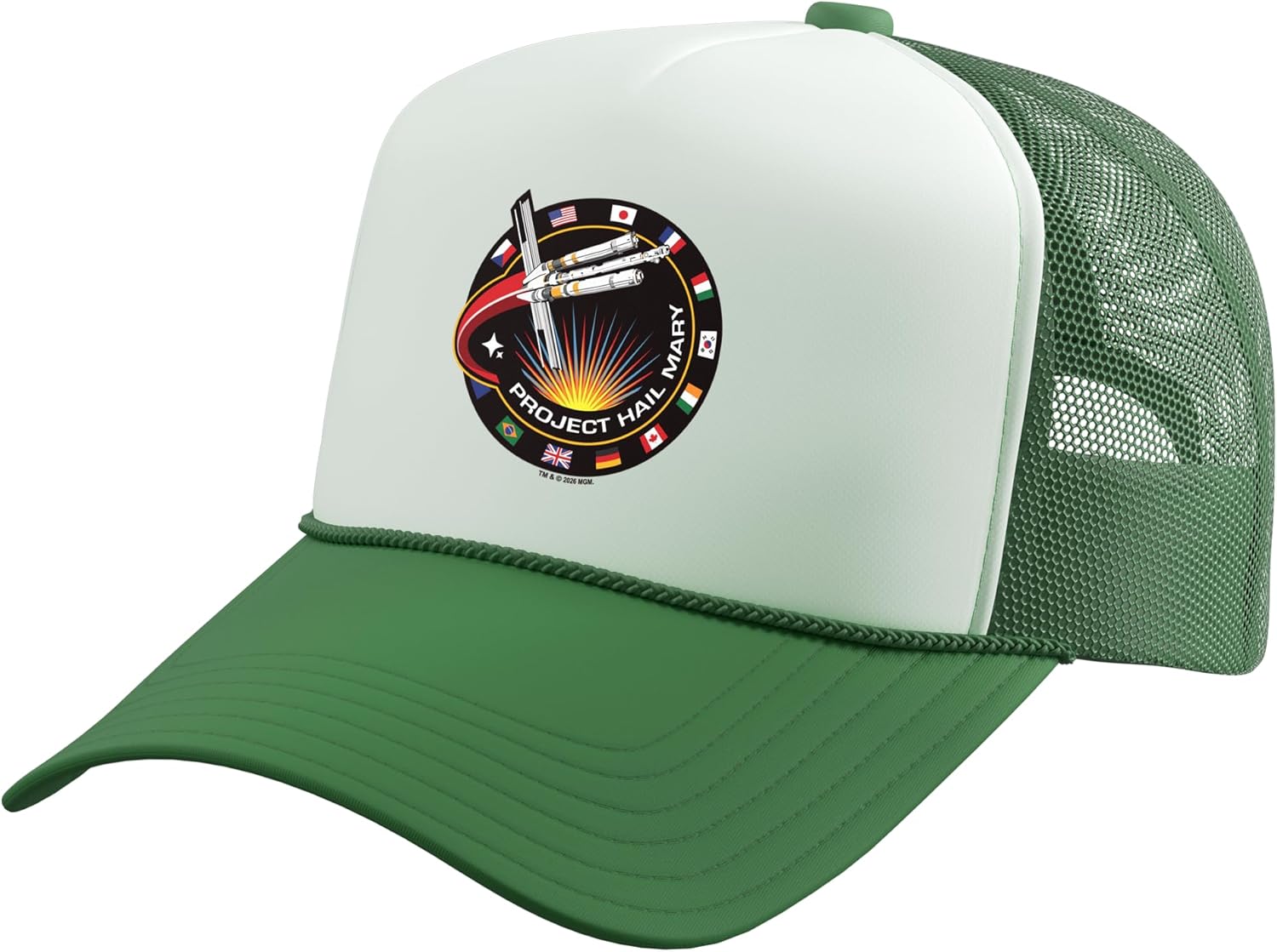 Project Hail Mary Spaceship Mission Badge Poster Trucker Hat with Adjustable Mesh Back