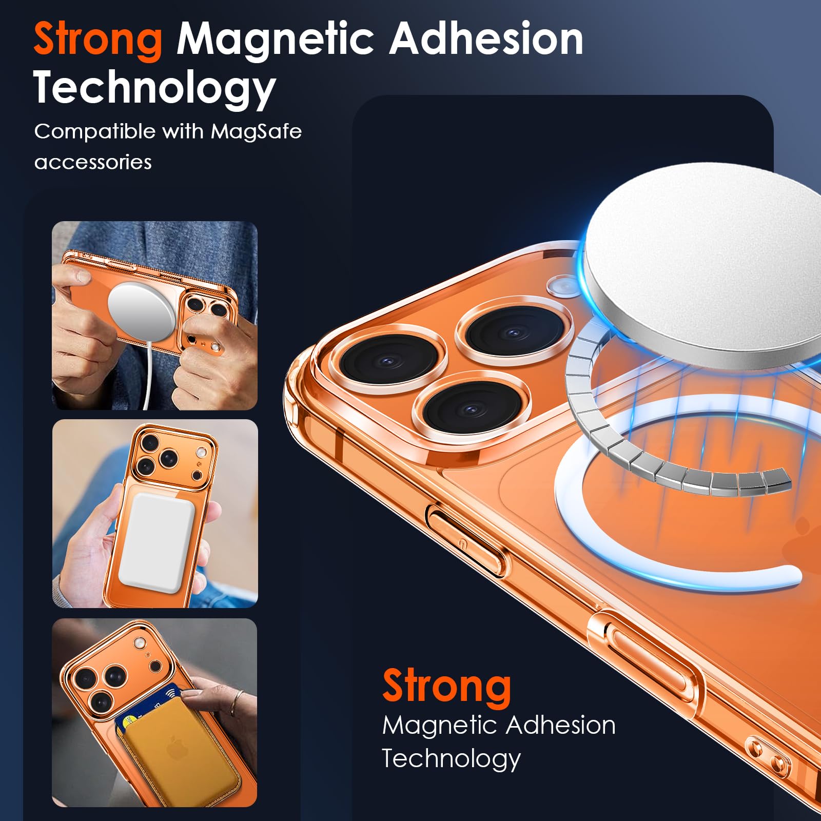 iVoler Cover Magnetica per iPhone 17 PRO 6.3 Pollici, [Compatibile con MagSafe] [Protezione Antiurto di Grado Militare] Custodia Traslucida Opaca Posteriore Sottile Silicone Protettiva Case