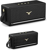 Vista 1 de Altavoz Bluetooth, altavoces retro Bluetooth inalámbricos, altavoz Bluetooth portátil fuerte con graves profundos, IP67 impermeable, luces LED