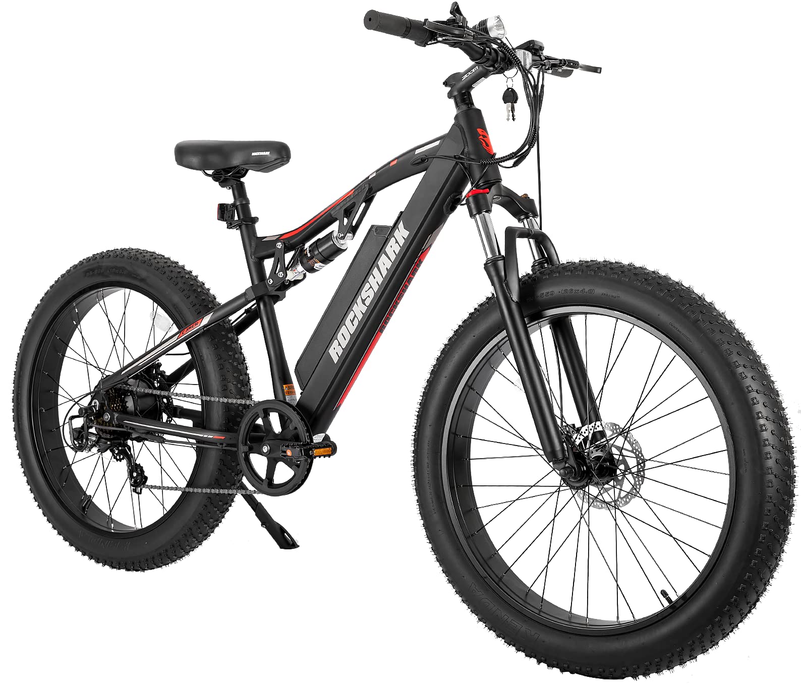 HILAND Rockshark Electric Dirt Bike for Adults ,26“x 4 Fat Tire Ebike with 25 MPH 500W Motor & 48V 1