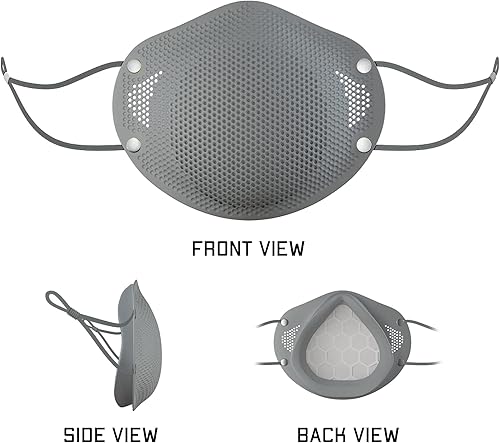 Miniatura 5 de GATA - Mascarilla con sello de silicona y filtros, reutilizable, lavable y cómoda - 1 mascarilla de silicona, 10 filtros y 2 refuerzos de filtro -