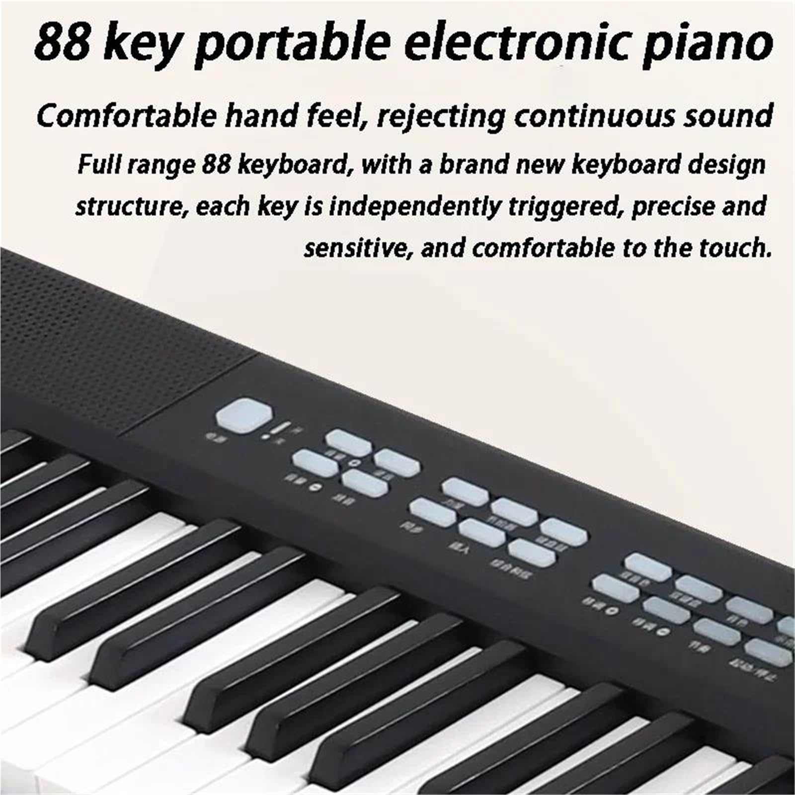 Tastiera Elettronica Professionale Pianoforte Elettronico A 88 Tasti Per Principianti Organo Elettronico Strumenti A Tastiera Professionali Per Adulti Pianoforti Portatili Con Step(White)