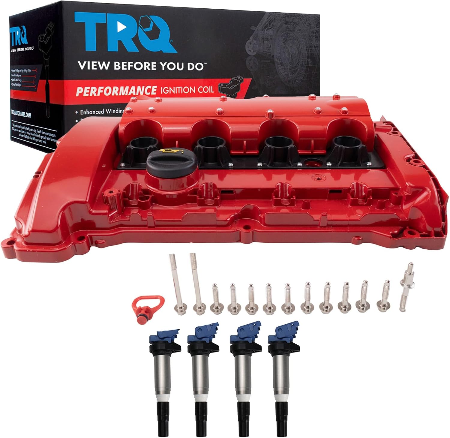 TRQ Ignition Coil Kit 5 Piece Performance Compatible with 2007 Mini Cooper