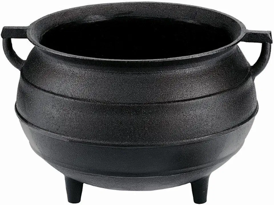 Caldeirão Tripé Ferro Fundido 26cm 12L Alça de Ferro Panela Mineira Compatível com Fogão e Lenha