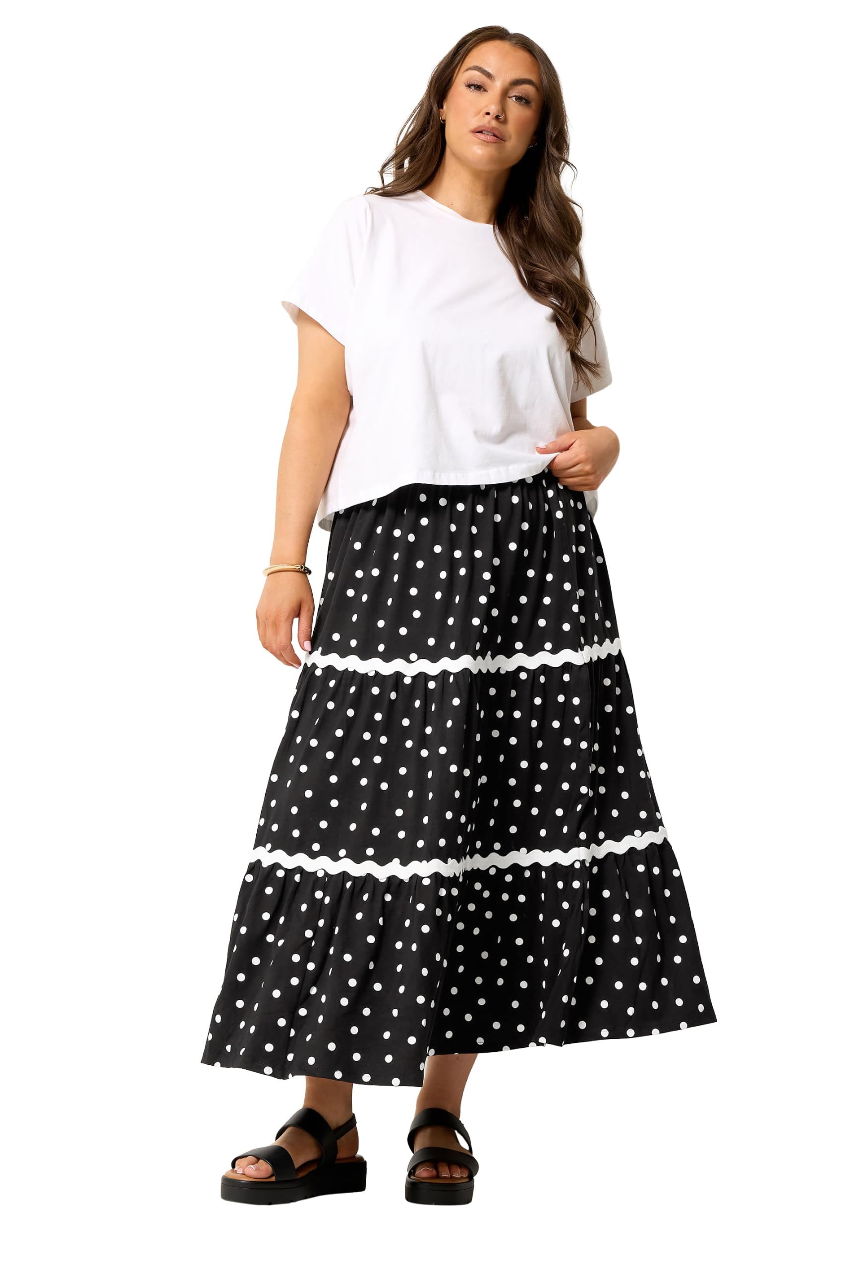 Yours Women's Maxi Skirt Black Size 22-24