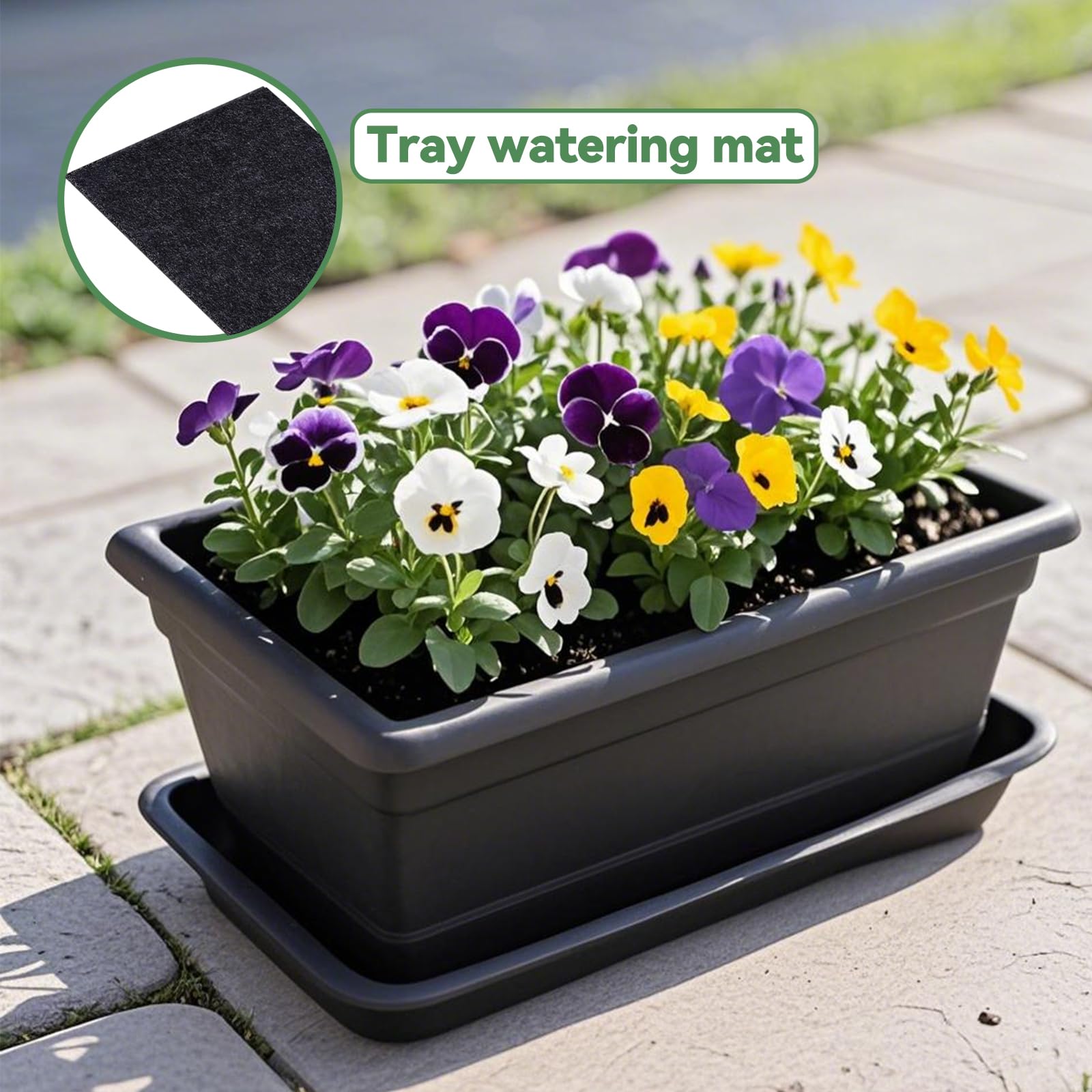 Gosknor 8 Alfombrillas de Riego para Plantas de 24 Celdas, 33x20cm Bandeja Drenaje para Riego Automático Plantas Aptas para Jardinería Interior Plantas Hidropónicas en Maceta