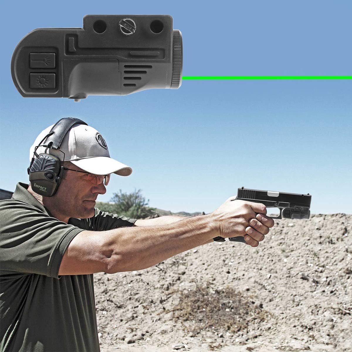 Lasercross CL105 New Magnetic Charging Internal Green Laser Sight & Flashlight Laser Combo with Rechargeable Battery Inside,Used for Most of Handguns and Rifles Built with 20mm Picatinny Rails : Sports & Outdoors