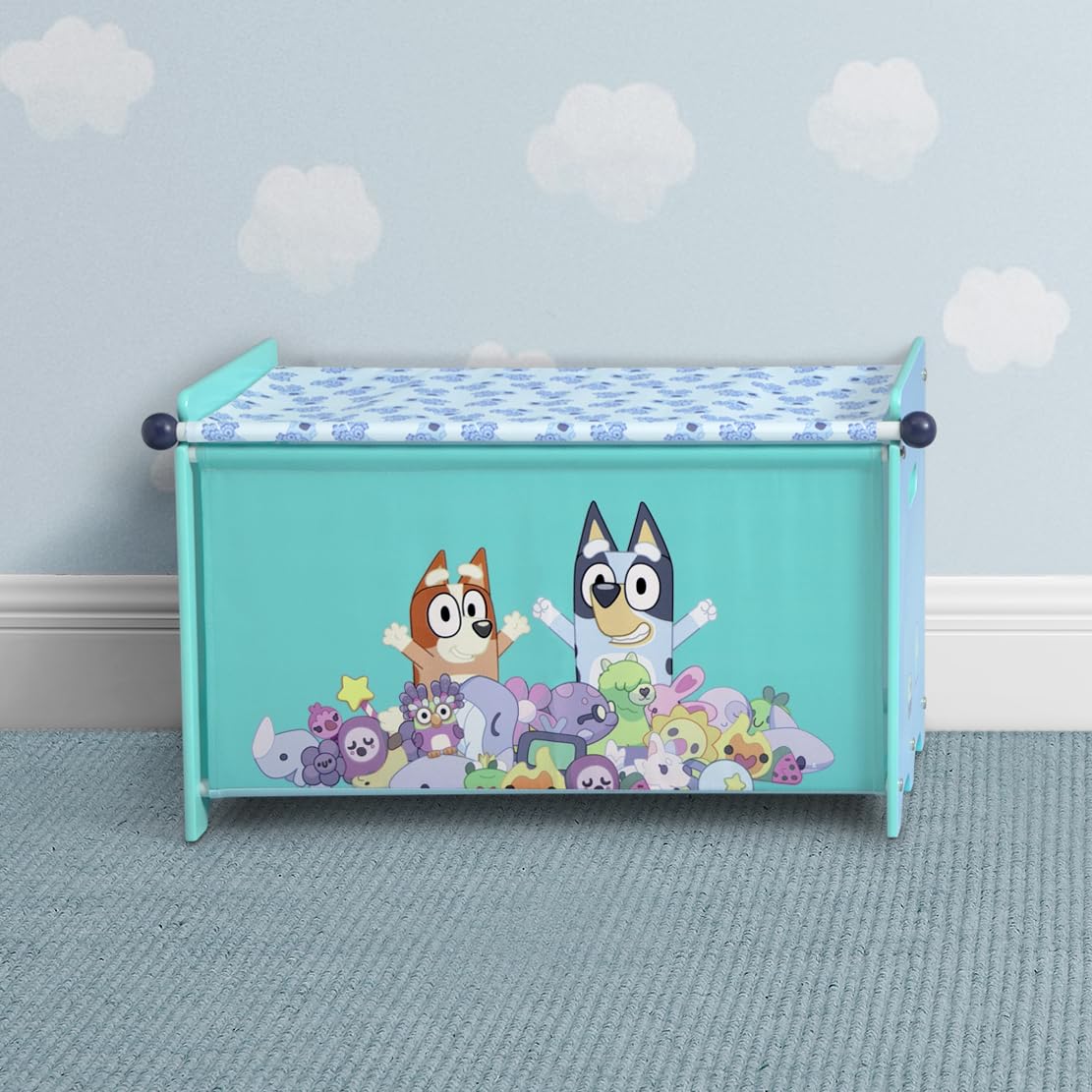 Amazon.com: Delta Children – Bluey Toy Box with Retractable Fabric