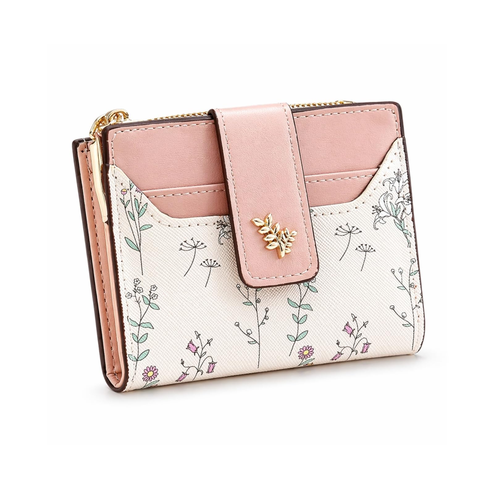 Wallet for Women, Compact Purse with Multiple Card Slots & Coin Pocket, Slim RFID Blocking Women Wallet, Small Organizer for Cards, Cash, Coins (ID, Credit Cards, Notes)-image-7