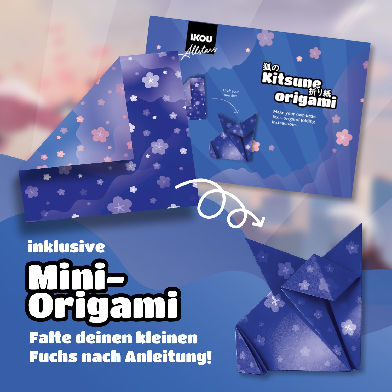 IKOU OKASHI Box - Japanische Süssigkeiten & Snacks | Probierbox Geschenkidee mit Schokolade, Chips & Bonbons, inkl. Origami & Sticker!