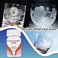 Vista 5 de Crema de grabado para vidrio, espejos, cerámica, porcelana, mármol y pizarra, para fabricantes, creadores, artesanos, aficionados al bricolaje