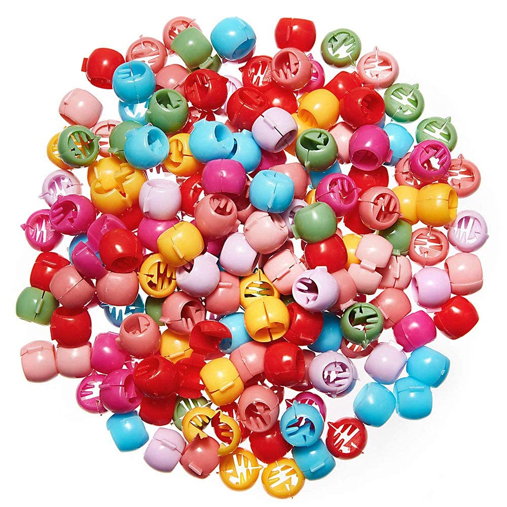 50 PCS Lot Mini Hair Claw Clips For Women's Girls Candy Color Plastic Hairpins Hair Braids Maker Beads Hair Accessories Multicolor, Multi Color-image-38