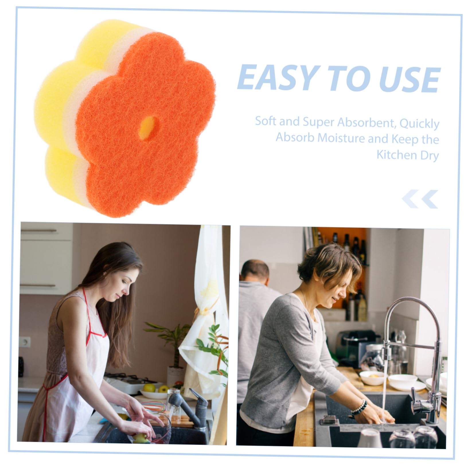 KOMBIUDA 30piezas Esponja De Limpieza De Nanómetro De Paño De Cocina Absorbente para Lavar y Superficies Sin Olores Multiusos Casa y