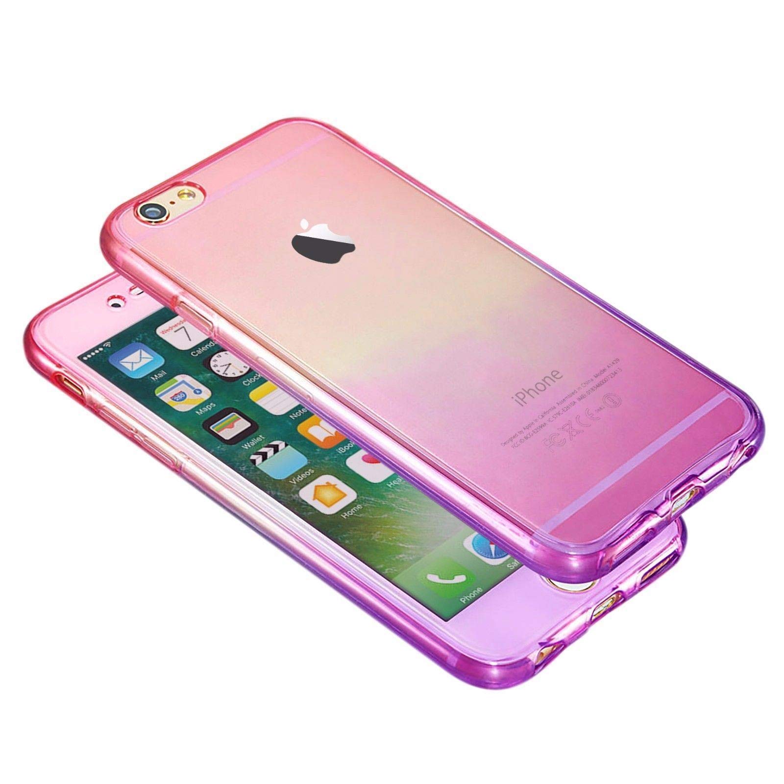 FinestBazaarFor iPhone 4/For iPhone 4s 360 Silicone Gel Case - Full Protection Shockproof Phone Cover - Pink/Purple