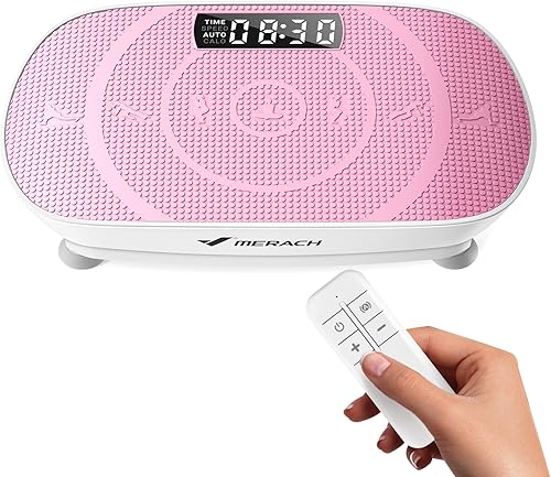 Miniatura 11 de MERACH - Máquina de ejercicios con placa de vibración, placa de vibración curva para drenaje linfático y pérdida de peso, placa vibratoria con