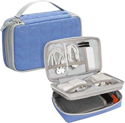 FYY Organizador electrónico, organizador de cables de viaje, bolsa de transporte para accesorios electrónicos, portátil, impermeable, doble capa, disponible en Yaxa Colombia