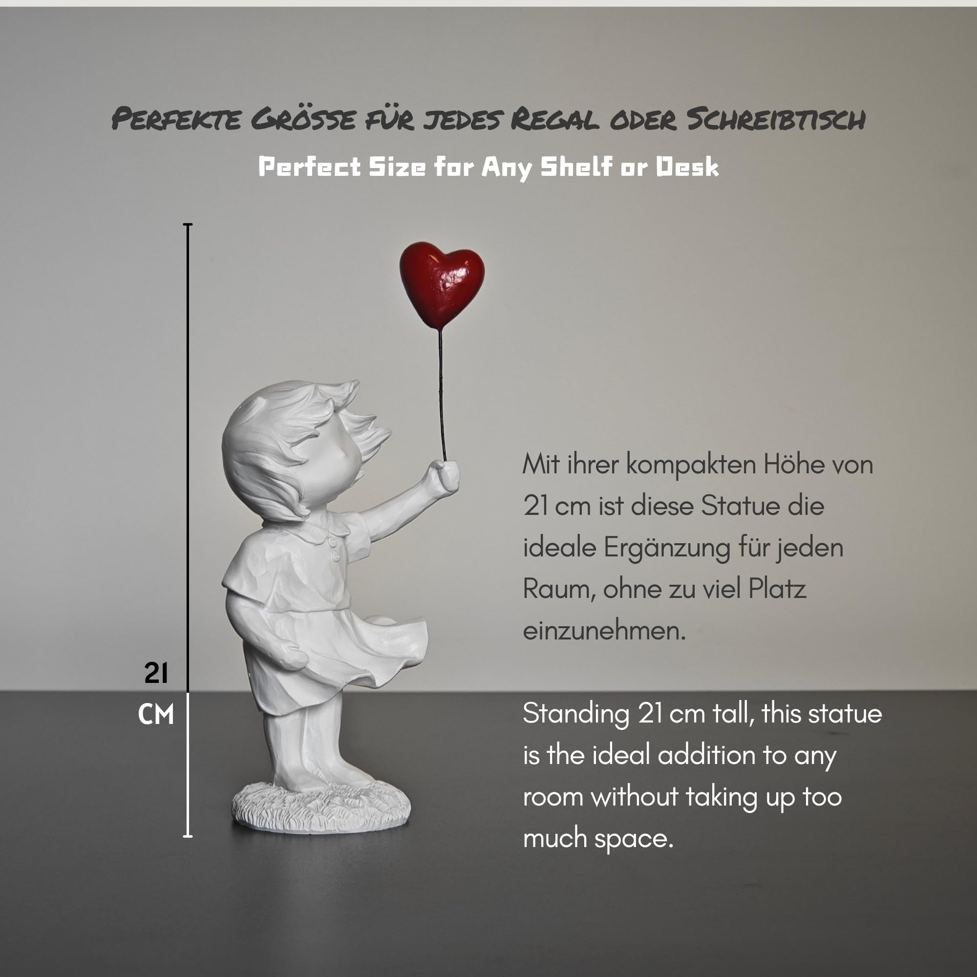 Banksy Graffiti ispirati – Bambina con Statua Palloncino, 21 cm, realizzata in resina di alta qualità