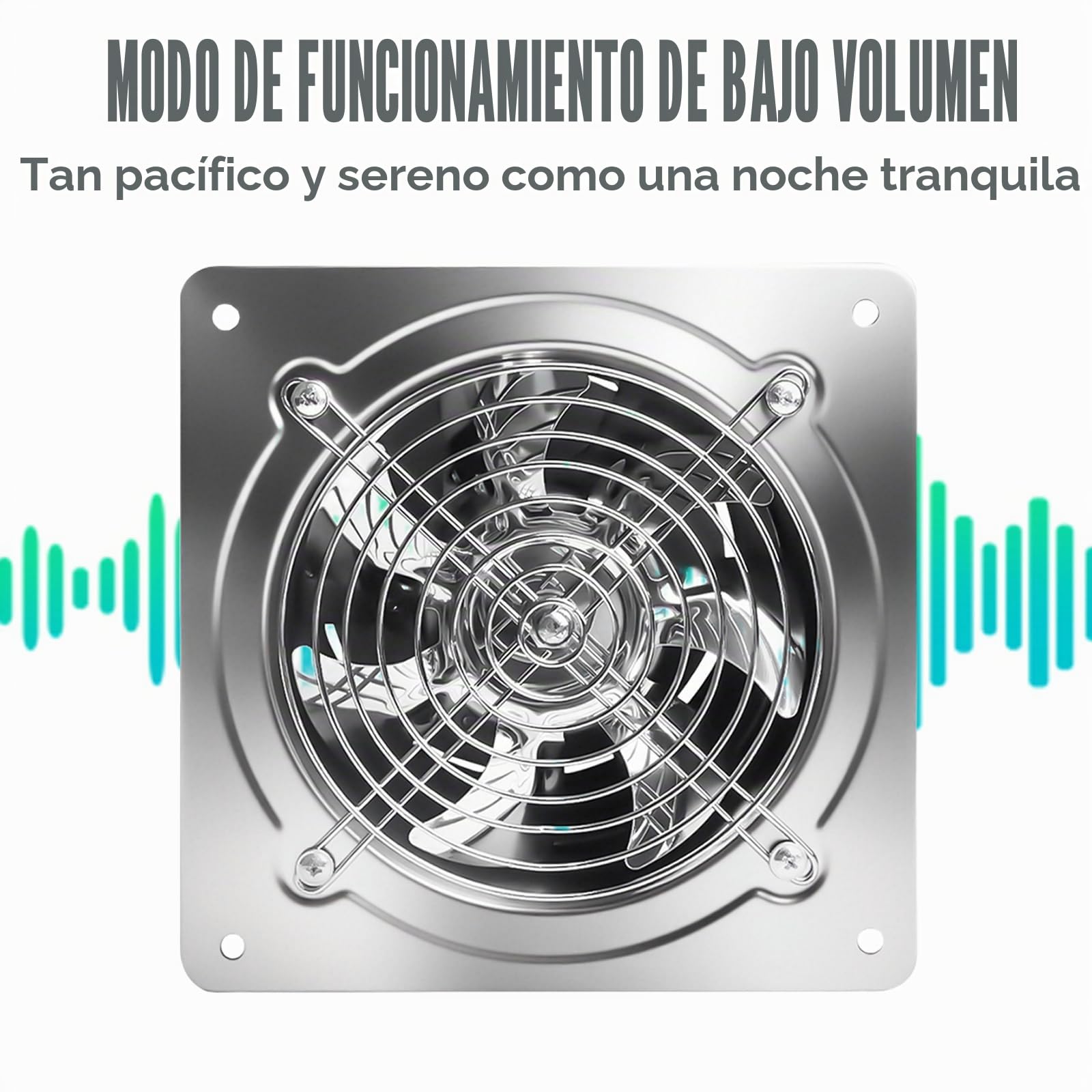 Ventilador extractor de 150 mm para baño silencioso de 525 m³/h, con rejilla de retorno, potente ventilador de pared metálico, mejora la calidad del aire, para cocina, baño, garaje, sótano