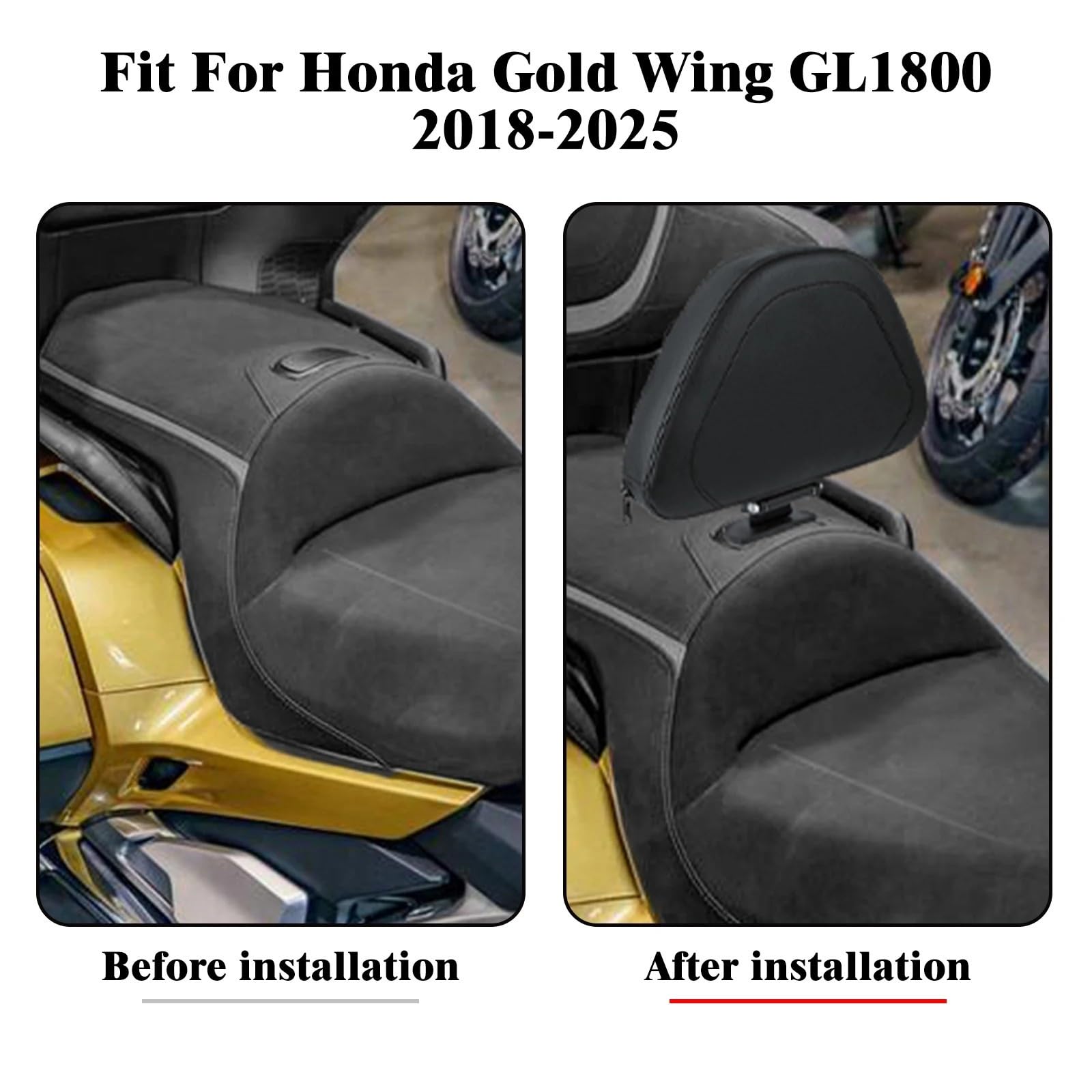 Pasuje do Honda GoldWing GL1800 2018-2025 oparcie kierowcy motocykla Quick Release Sissy Bar poduszka podtrzymująca Poduszka Na Kufer Motocyklowy