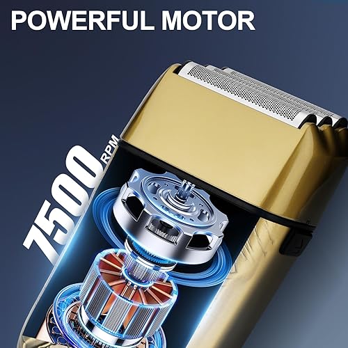 Miniatura 5 de Afeitadoras eléctricas para hombres, maquinilla de afeitar eléctrica resistente al agua, potente motor, afeitadoras de cabeza para hombres calvos,