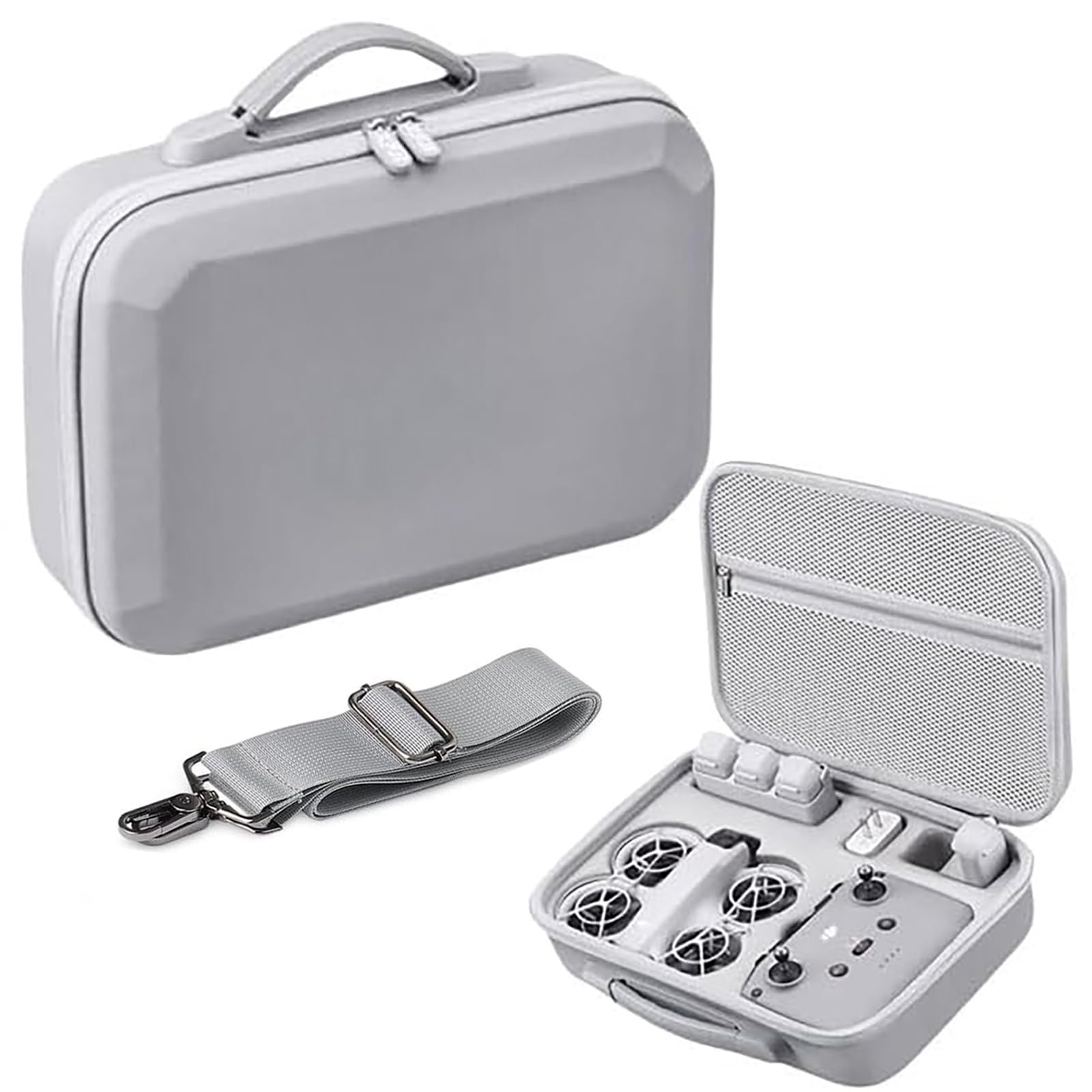 Hard Carrying Case For DJI Neo Fly More Combo, Portable Travel Hard Case Made of PU Leather, Waterproof, Shock-Resistant Storage Case Bag for DJI NEO Drone & Accessories