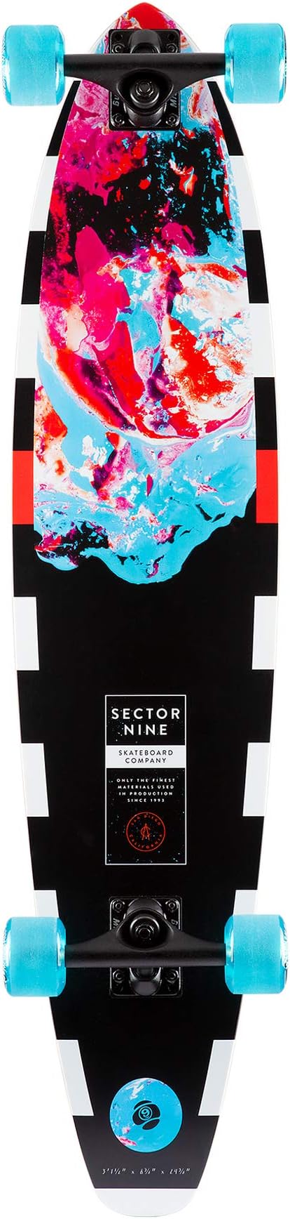 Longboards Cosmos Cutback Fiberglass Complete Cruiser Skateboard 8.365" x 37.5"