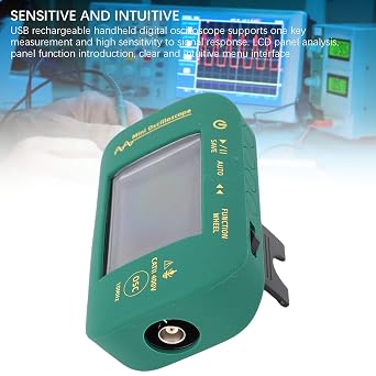 Portable Handheld Digital Oscilloscope, 10MHz Bandwidth, s Sampling, USB Rechargeable, with Probe