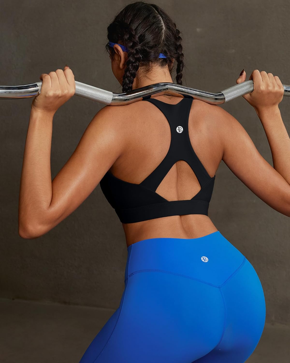 RUNNING GIRL Sports Bras for Women High Support,Molded Cup Racerback Sports Bra with Sewn in Pads Workout Running Bra