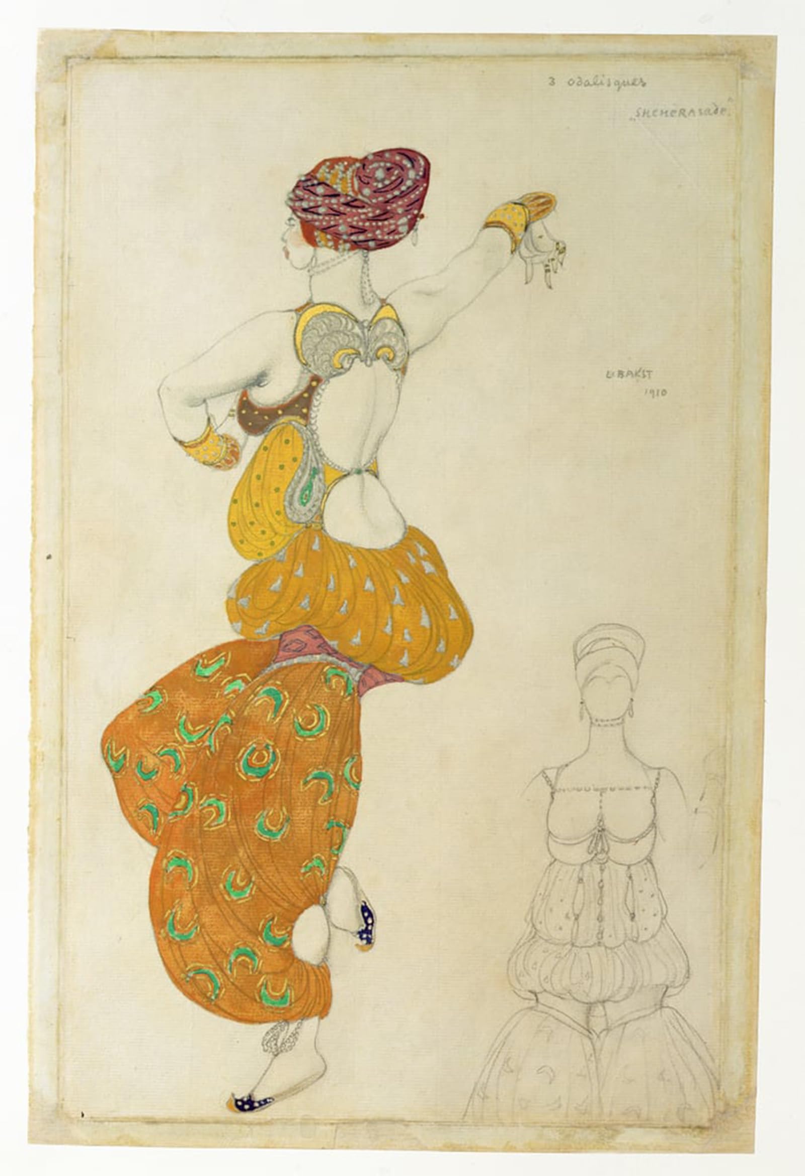 SERENDIPITP Vintage Wall Art Canvas Nordic Poster Canvas Print Picture Canvas Painting Picture for One of the Three Odalisques for Poster by Leon Bakst Wall Art Poster for Home Decor 60x90cm