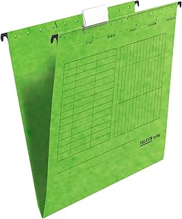 Falken Cartella Sospesa Unireg Realizzata in Cartone Riciclato con Apertura Laterale per DIN A4, Verde